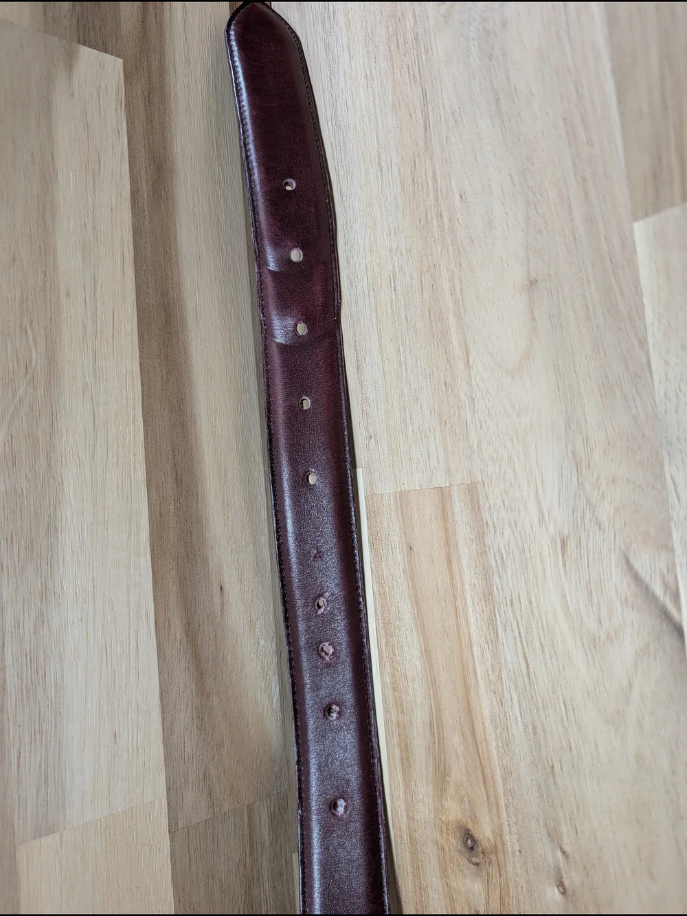Vintage Coach 3058 Burgundy Leather Belt Solid Brass Buckle USA Size 38